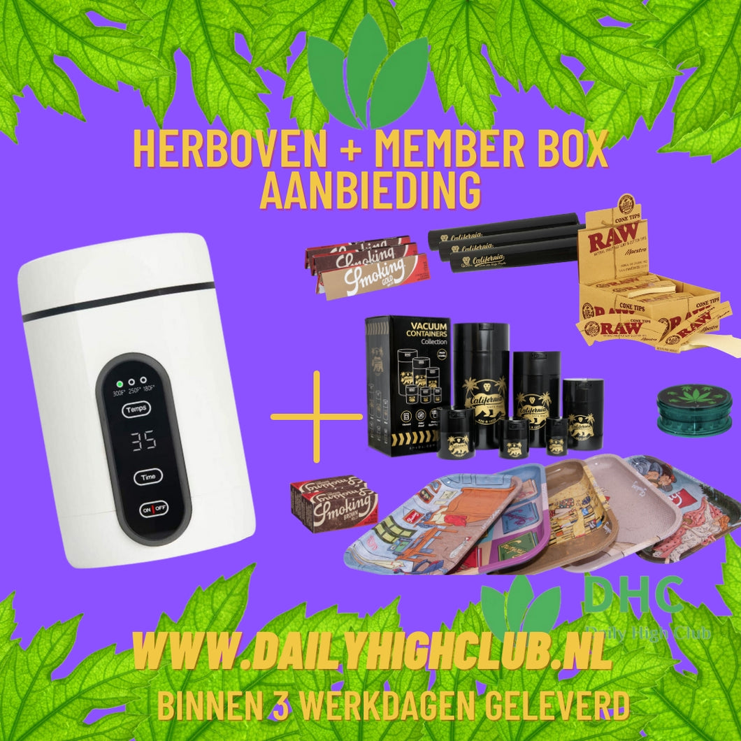 Herboven Decarboxylator/Infuser + @Dailyhighclub.nl Member Box