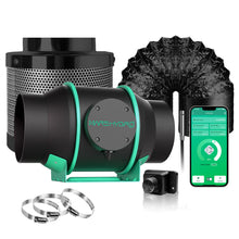 Afbeelding in Gallery-weergave laden, Mars Hydro iFresh 6-Inch Smart Inline Duct Fan and Carbon Filter Combo with Speed Controller
