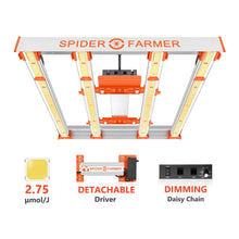 Lade das Bild in den Galerie-Viewer, Spider Farmer G3000 300 W 2,75 µmol/J LED-Wachstumslicht dimmbar
